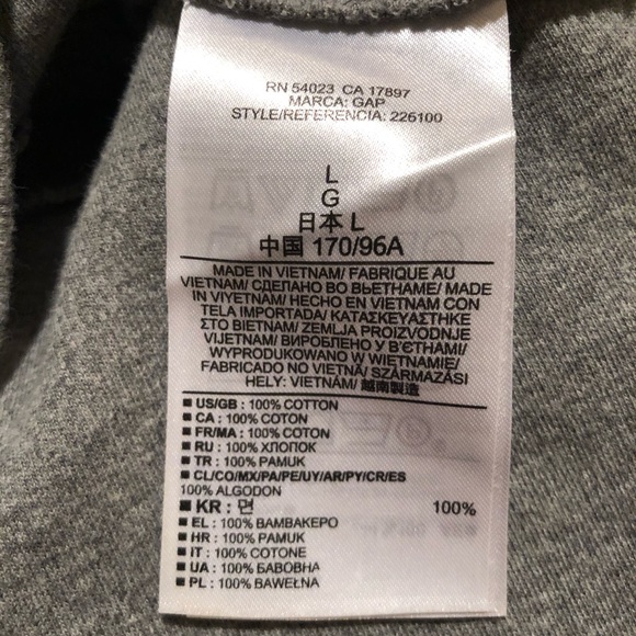 GAP Gray Short Sleeve Peplum Top - Picture 5 of 5